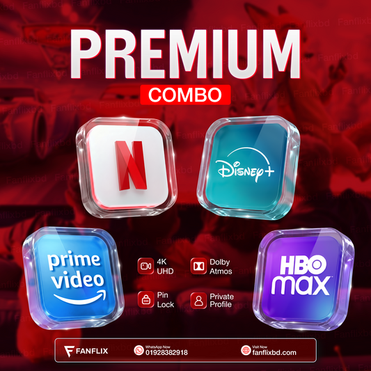 Netflix Prime Video Disney Plus HBO Max combo subscription Bangladesh