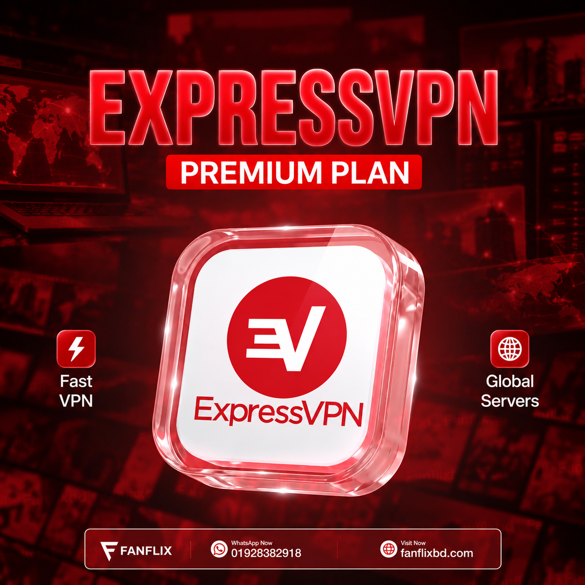 Buy ExpressVPN Premium Subscription in Bangladesh from FanFlix BD – Fast VPN, global servers, and secure browsing.